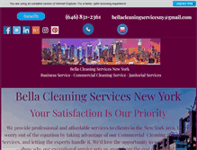 Tablet Screenshot of bellacleaningservicesny.com